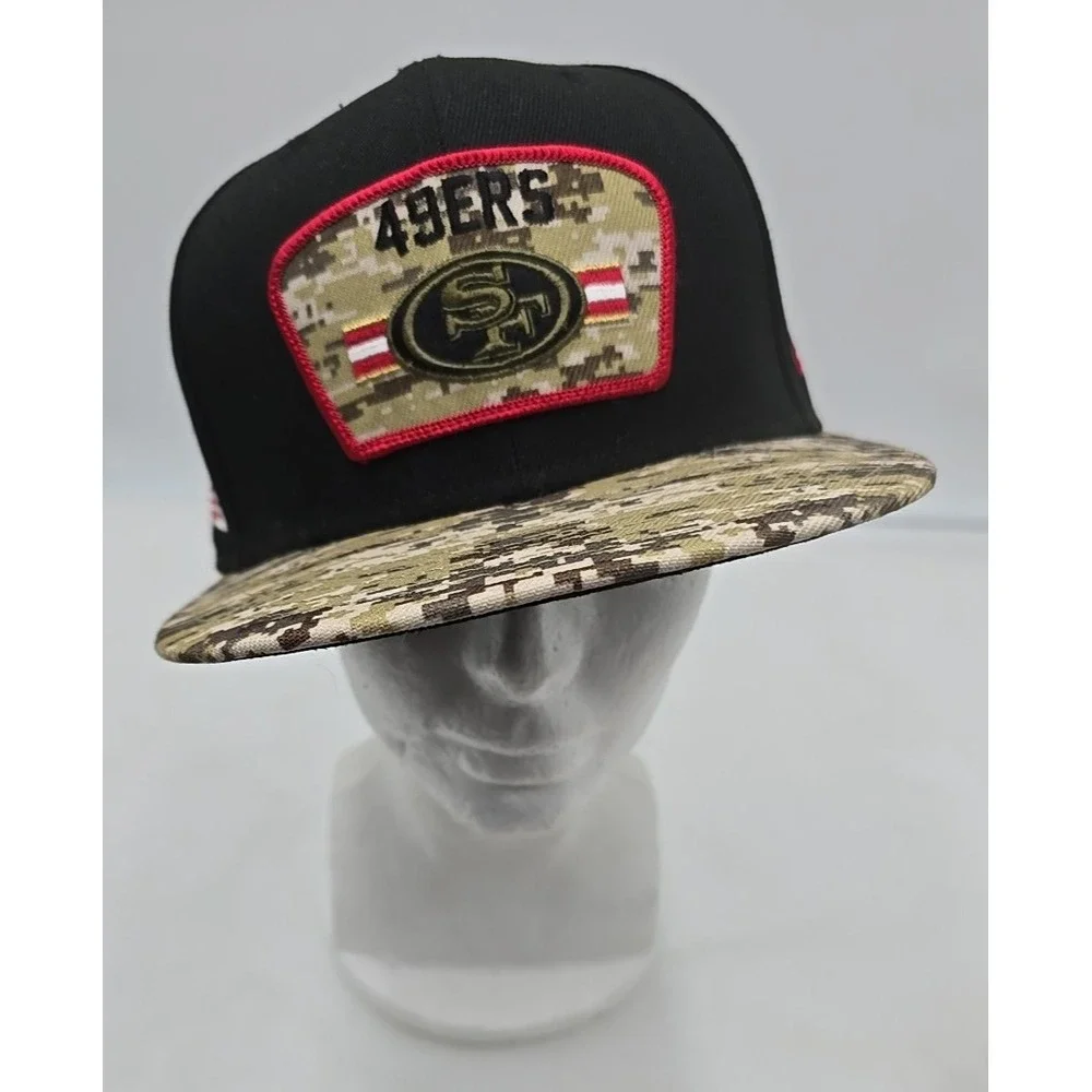 New Era San Francisco 49ers Salute to Service Camo 59FIFTY Fitted Hat -‎ 7 1/4